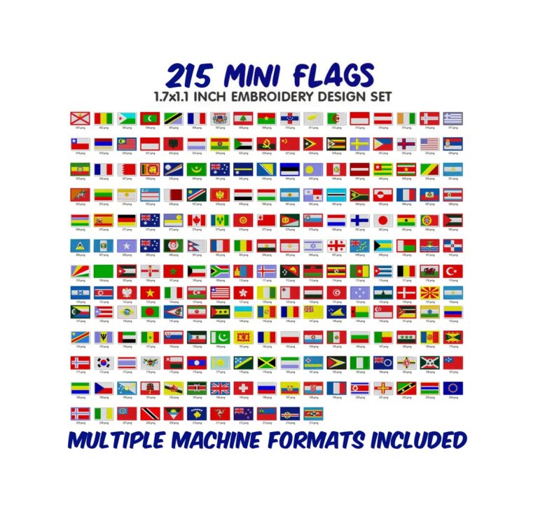 Mini Flags – 215 World Flags Design Set