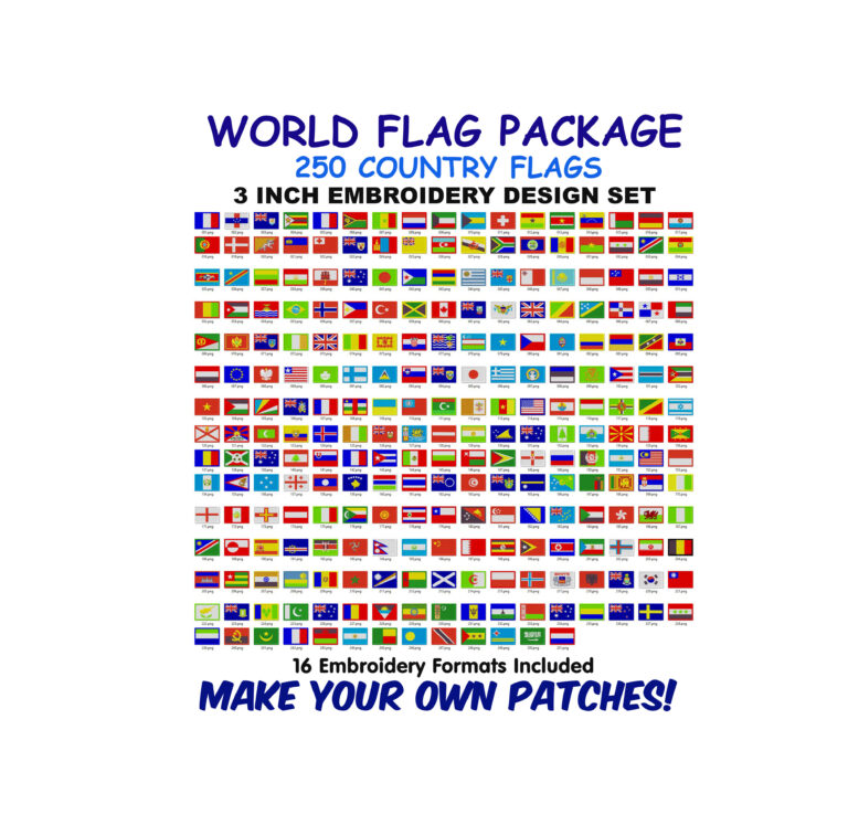 Standard Rectangular Flags – 250 World Flags Design Set