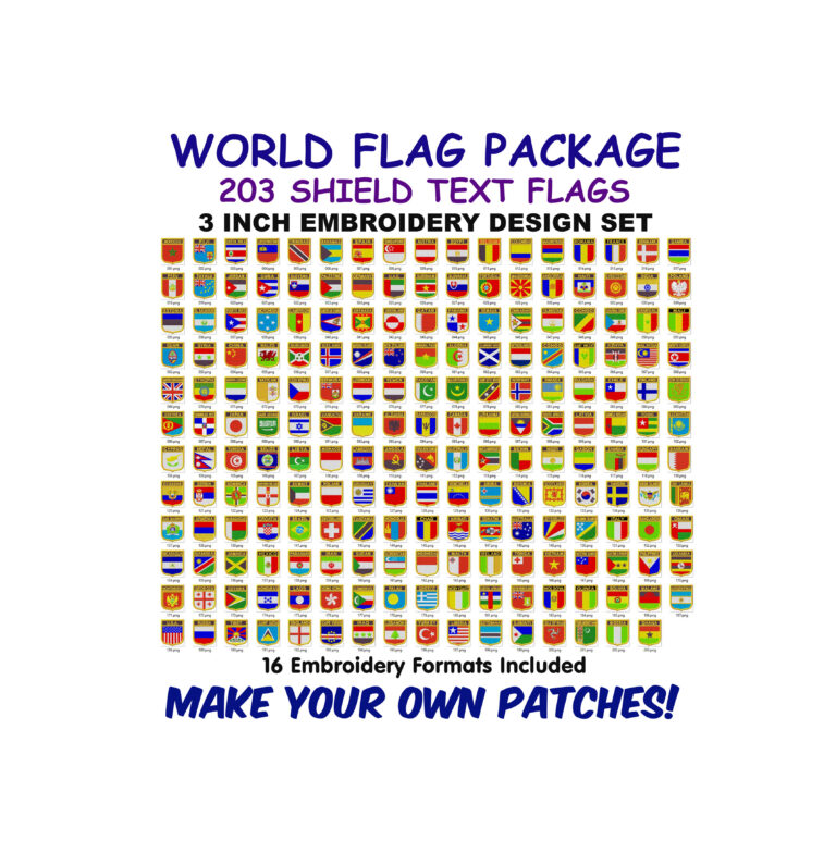 Shield Flag Set – 203 World Flag Designs